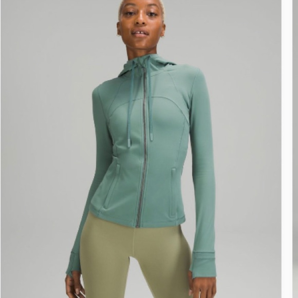 LULU LEMON DEFINE HOODED JACKET TIDEWATER BLUE